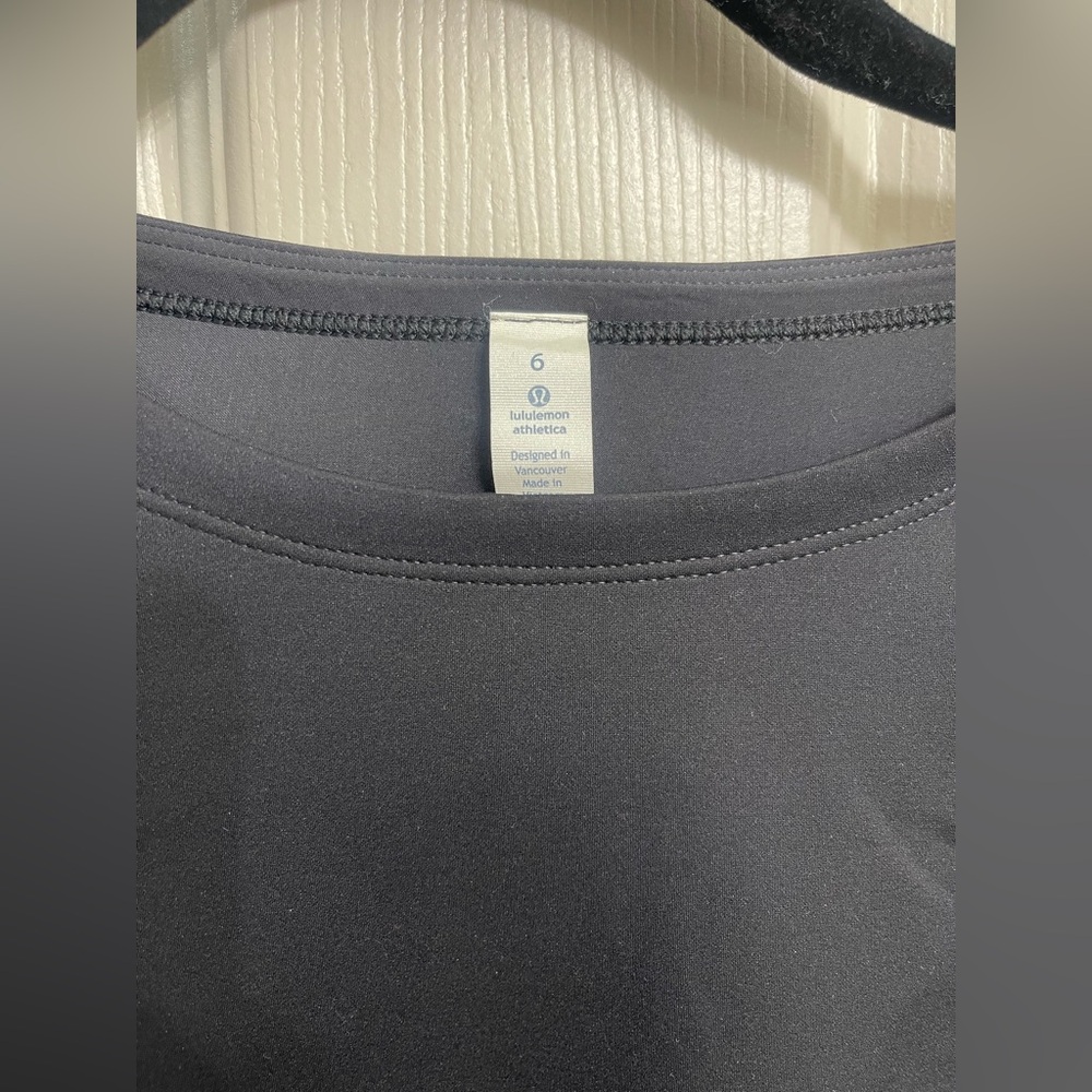 lululemon Pleat to Street Long Sleeve Top Black Size 6 - Picture 4 of 9